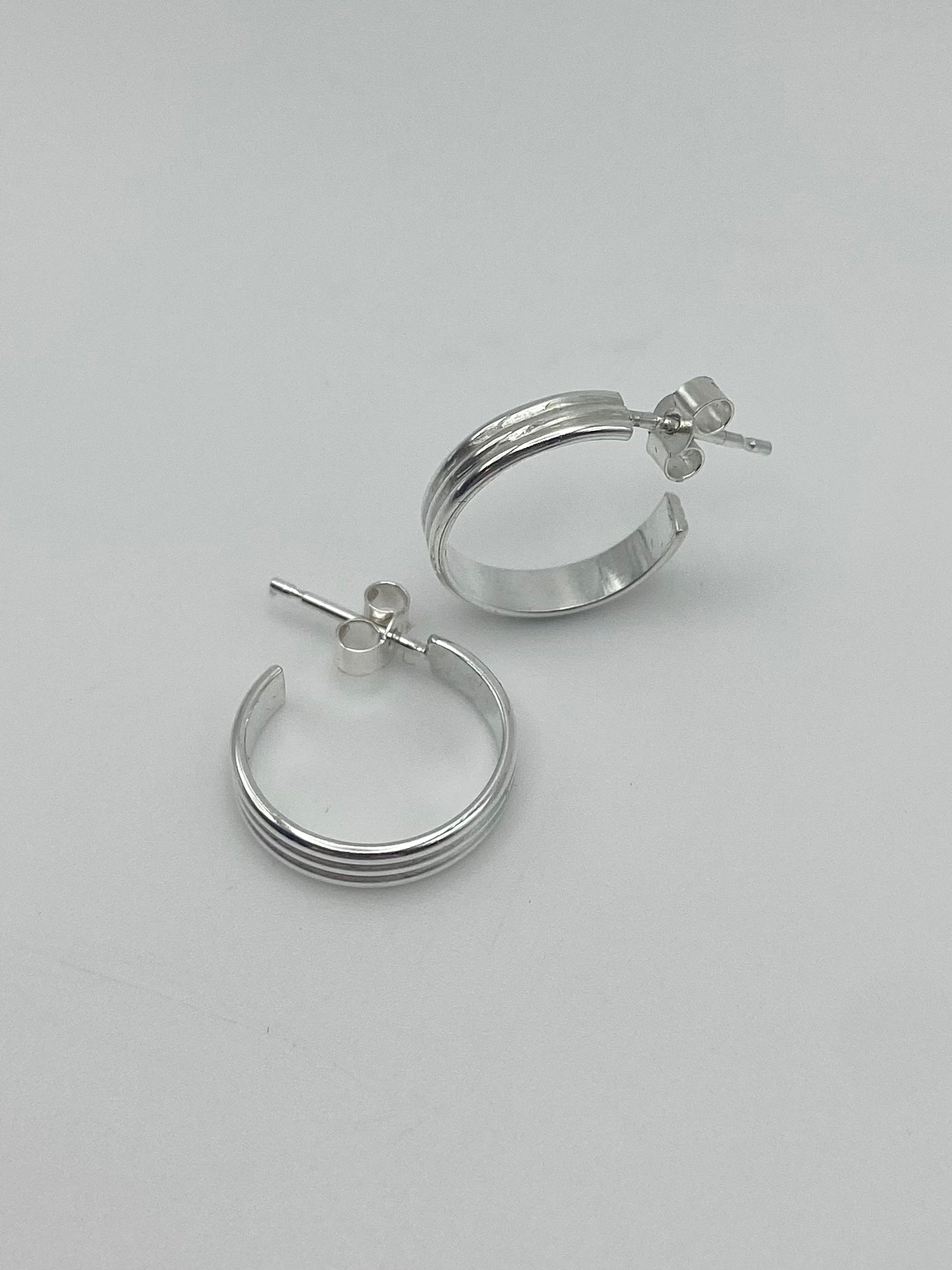 Large Fluted Hoop Earrings